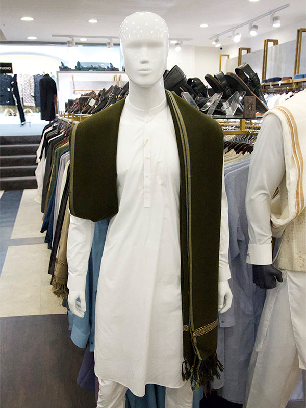 Dhussa Wool Mehndi Shawl - Jiah