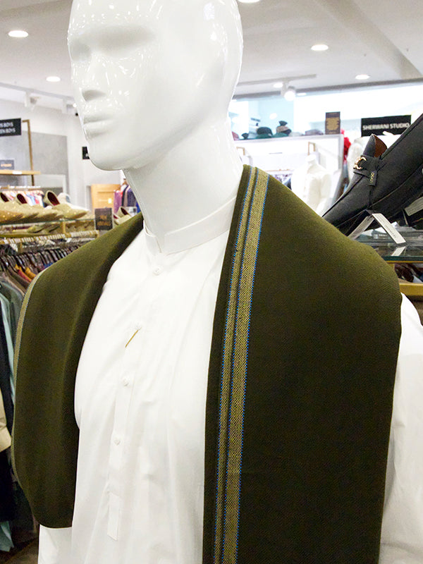 Dhussa Wool Mehndi Shawl - Jiah