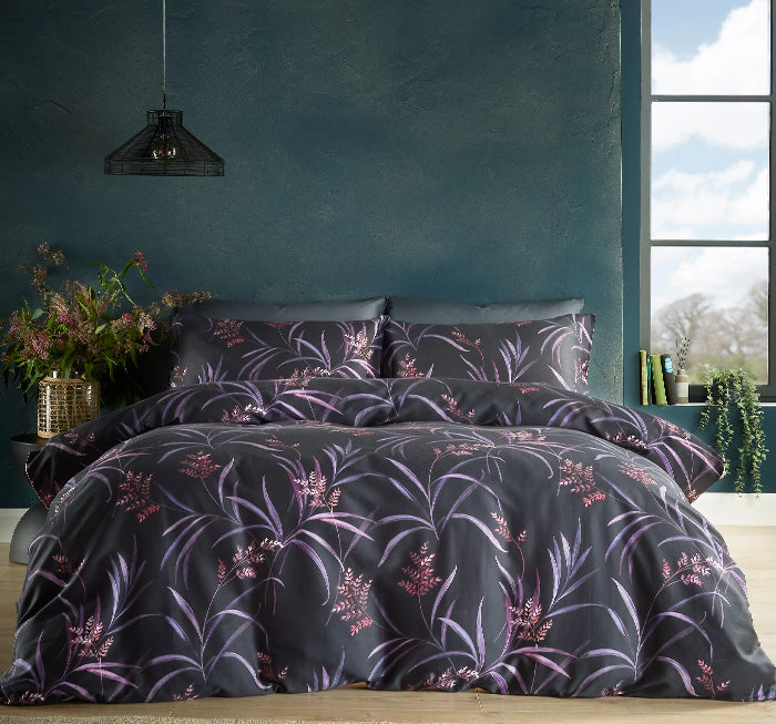 Vantona Boutique Keiko Duvet Cover Set - Black