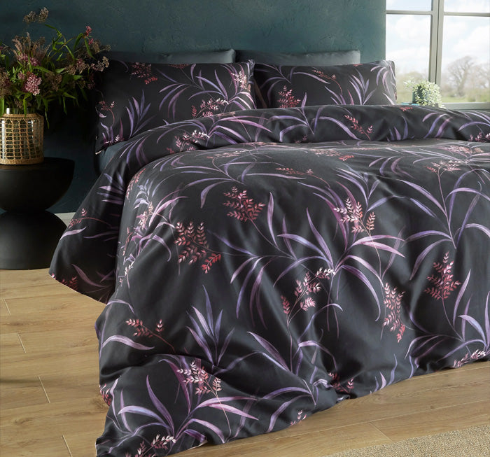 Vantona Boutique Keiko Duvet Cover Set - Black