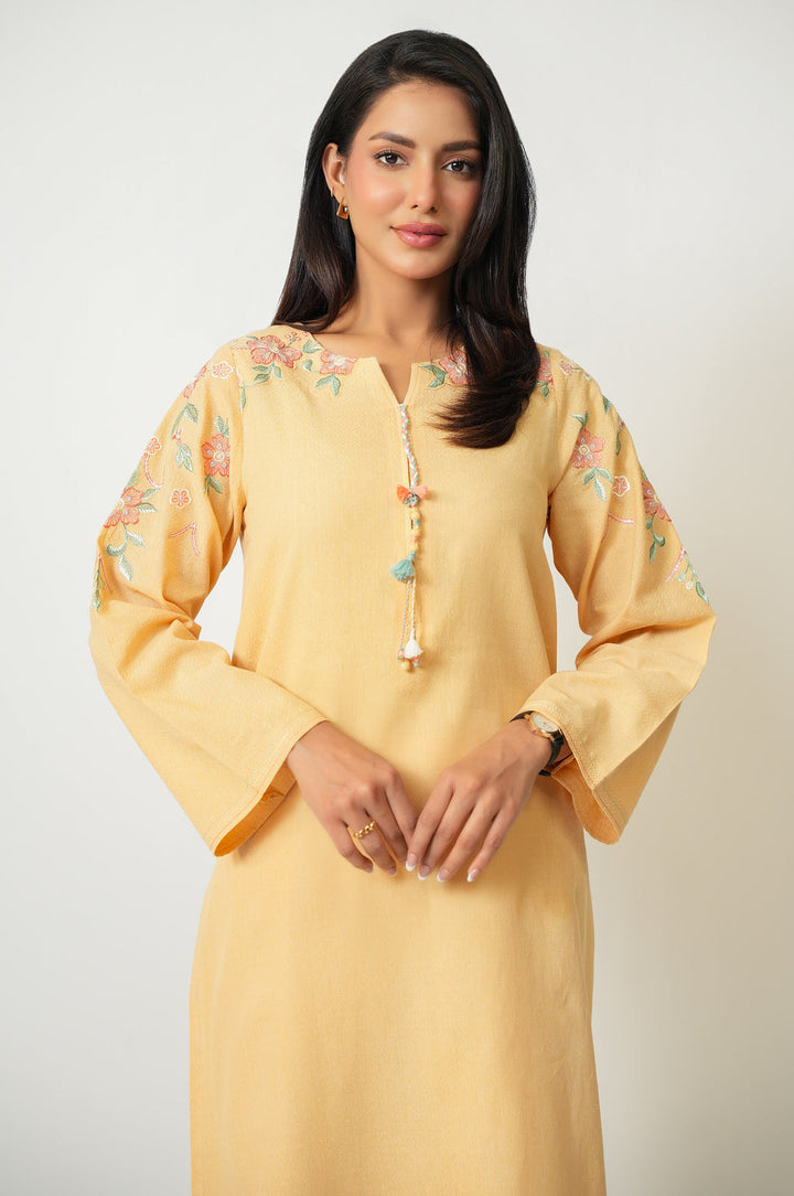 Dobby Yellow Stitched Suit - Zeen