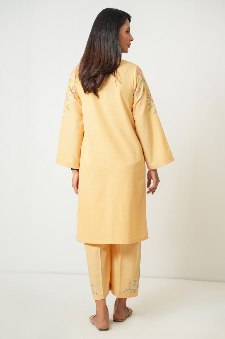 Dobby Yellow Stitched Suit - Zeen