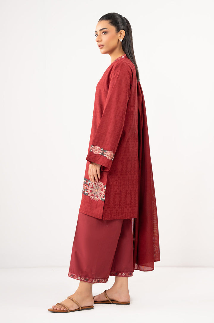 Dobby Rust Stitched Suit - Zeen