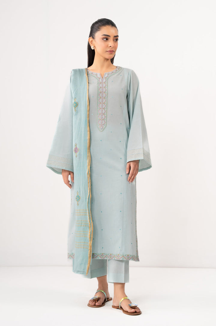 Cambric Light Blue Stitched Suit - Zeen