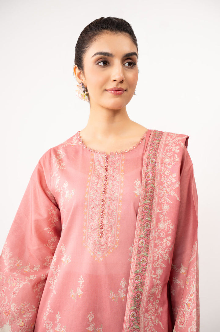 Lawn Pink Stitched Suit - Zeen