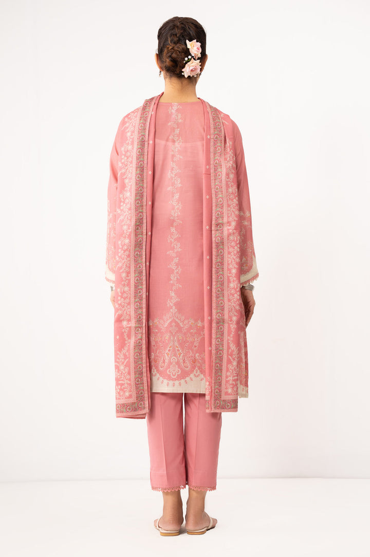 Lawn Pink Stitched Suit - Zeen