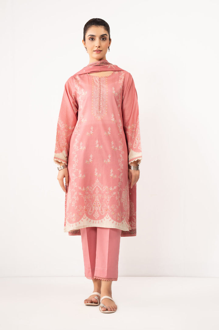 Lawn Pink Stitched Suit - Zeen
