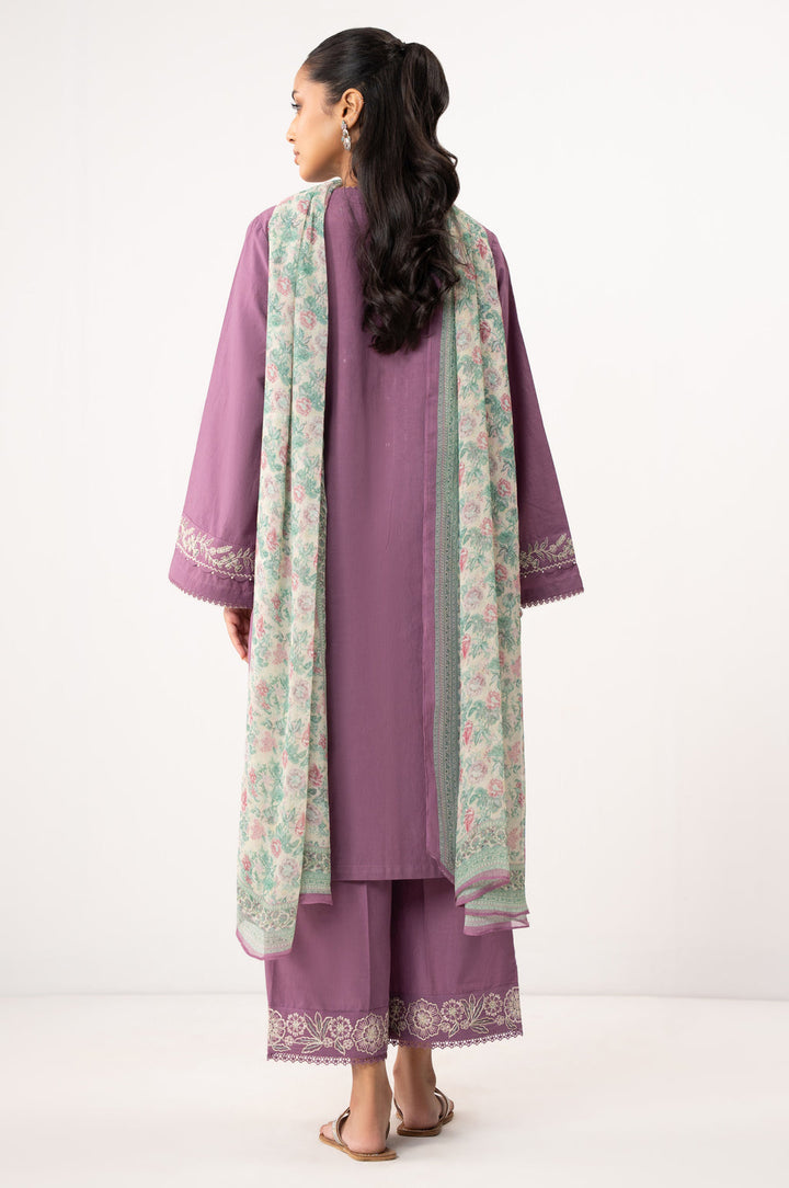 Cotton Linen Lilac Stitched Suit - Zeen