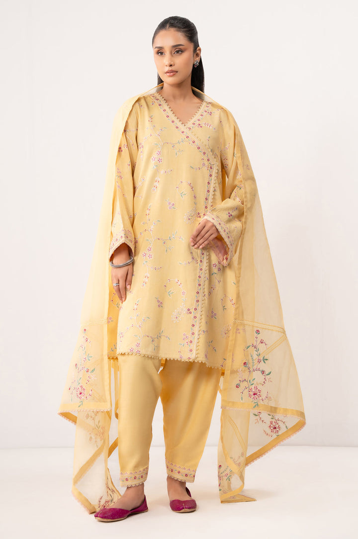 Oak Silk Yellow Stitched Suit - Zeen