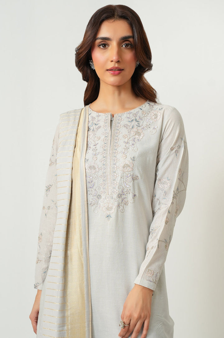 Dobby Mysuri White Stitched Suit - Zeen