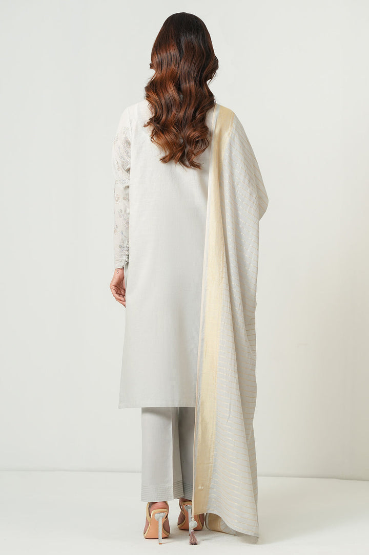 Dobby Mysuri White Stitched Suit - Zeen