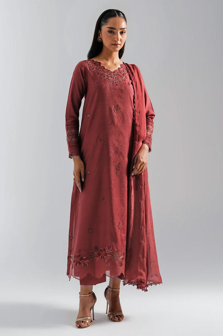 Embroidered Suit Cranberry Stitched Suit - Zeen