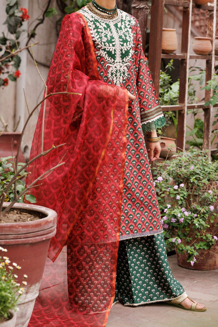 Lawn Maroon Stitched Suit - Almirah