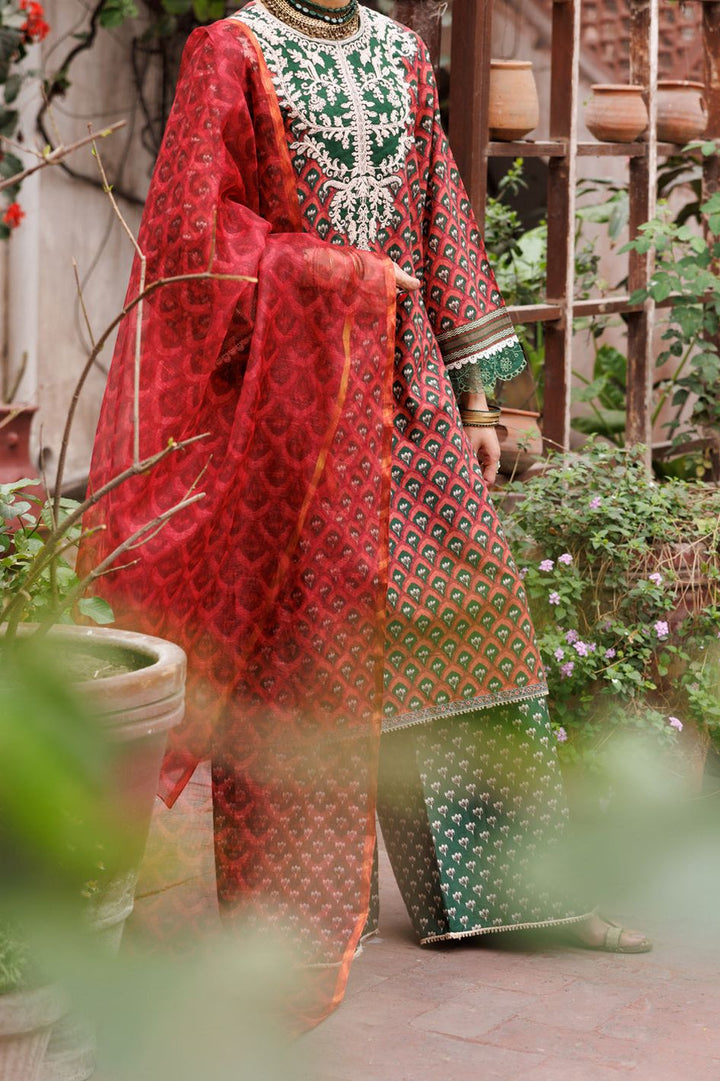 Lawn Maroon Stitched Suit - Almirah