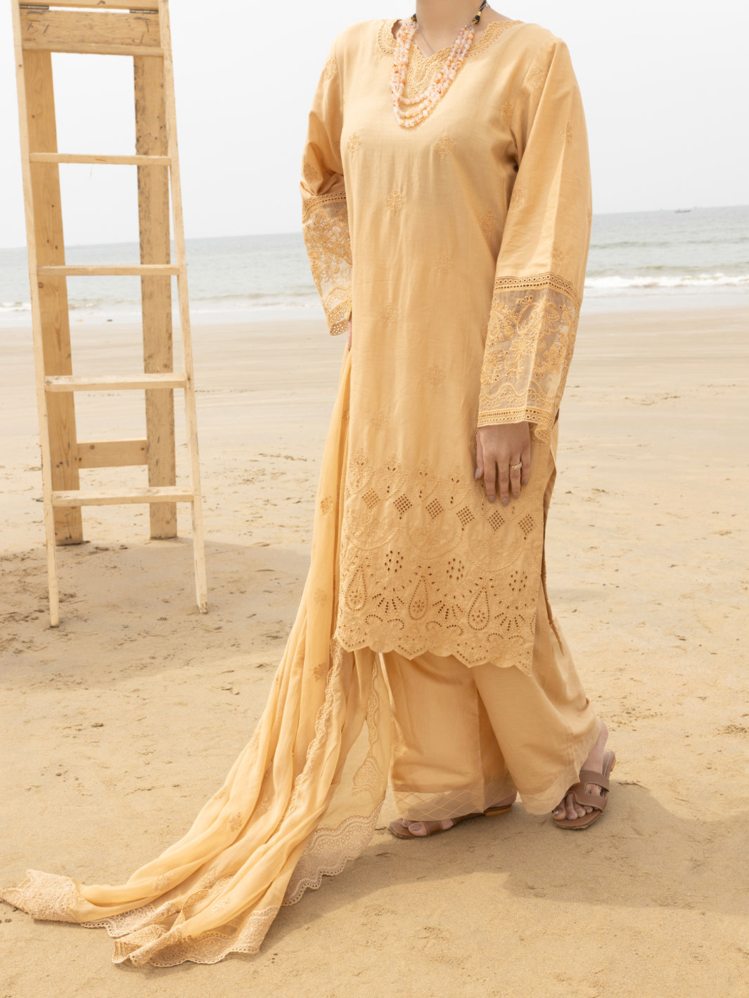 Lawn Khaki Unstitched Suit - Almirah