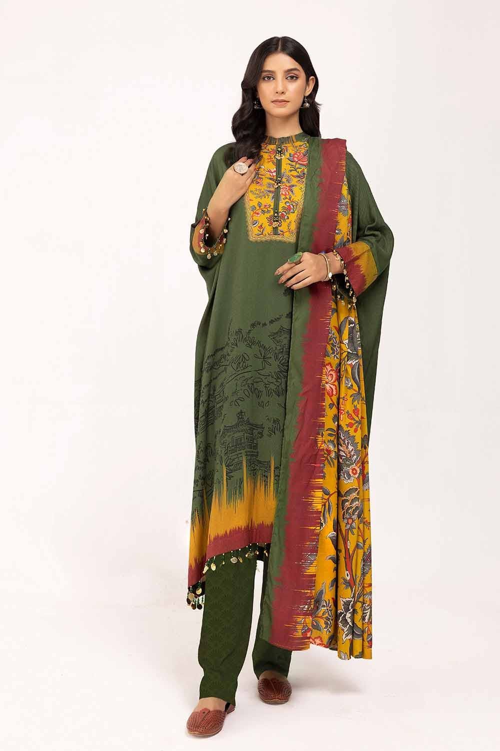 Cotail Green Unstitched Suit - Gul Ahmed