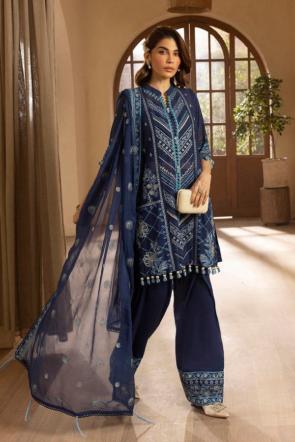 gul ahmed blue dress Gul Ahmed PM-42027 Summer Premium Collection Online Shopping