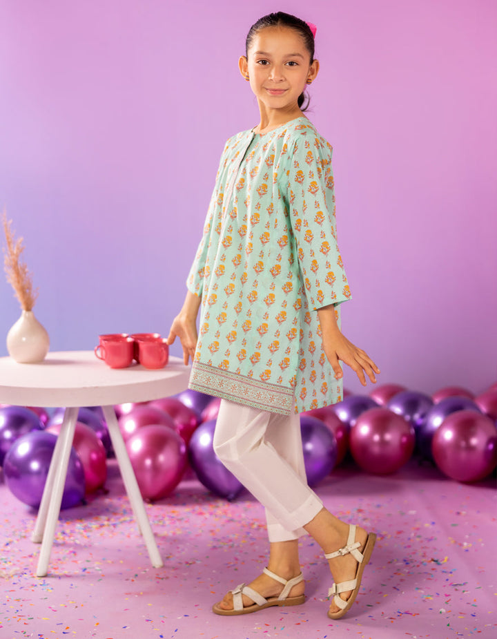 Lawn Green Kurti - J. Junaid Jamshed