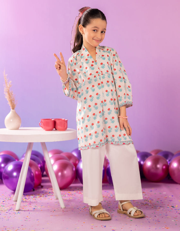 Lawn Multicolor Kurti - J. Junaid Jamshed