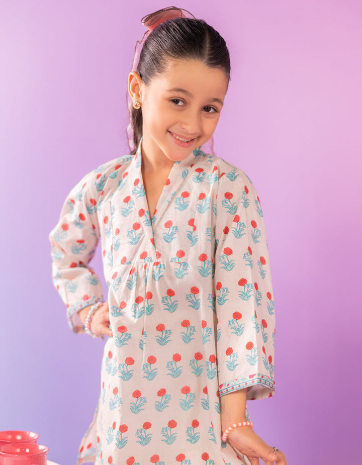 Lawn Multicolor Kurti - J. Junaid Jamshed