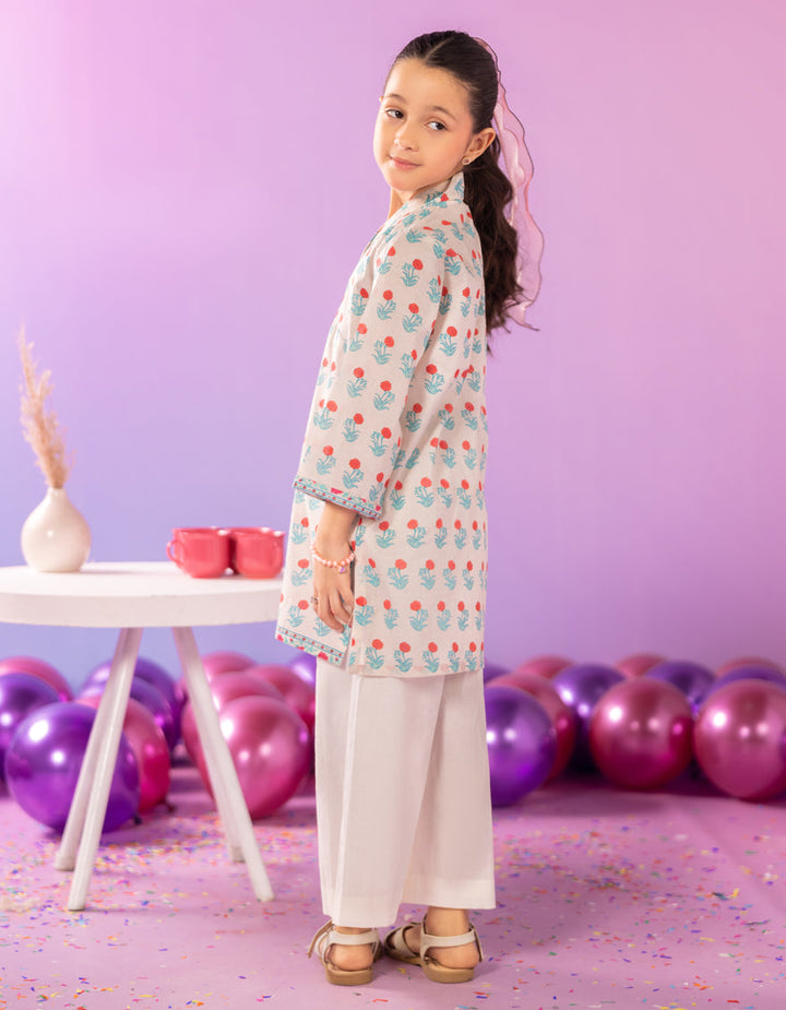 Lawn Multicolor Kurti - J. Junaid Jamshed