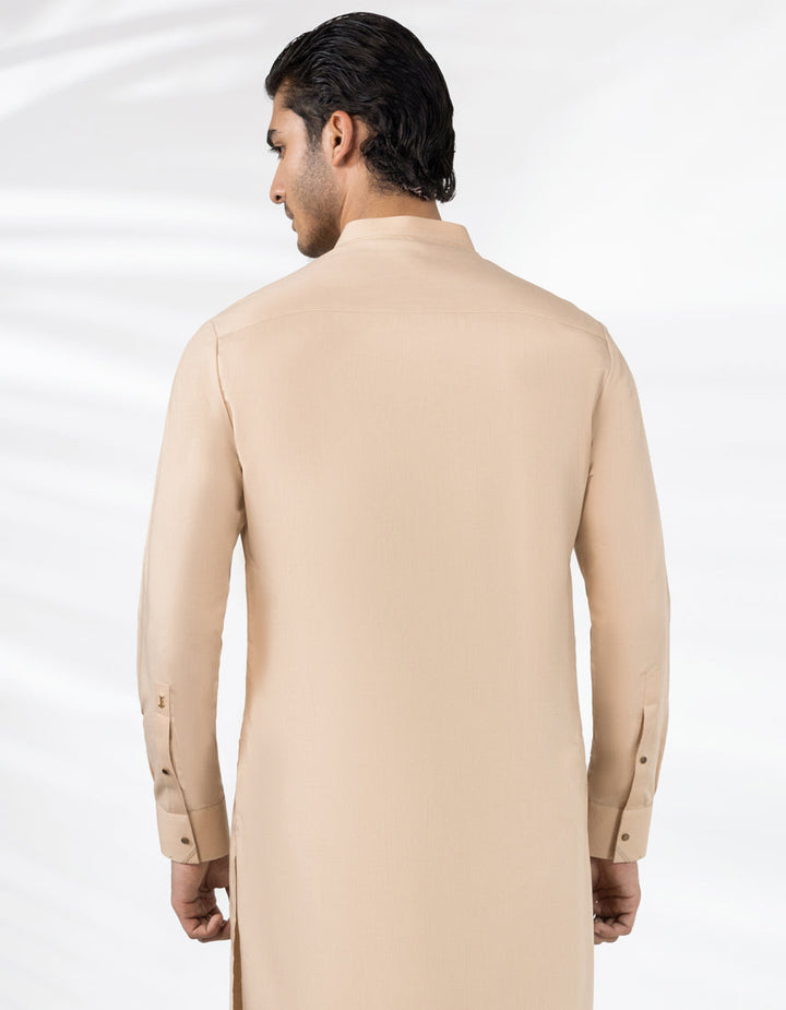 Blended Fawn Kurta Trouser - J. Junaid Jamshed