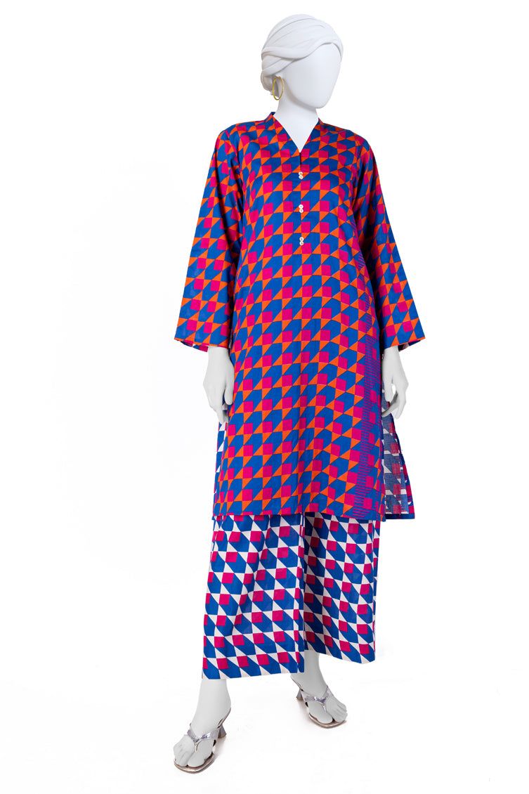 Cambric Blue Kurti - J. Junaid Jamshed