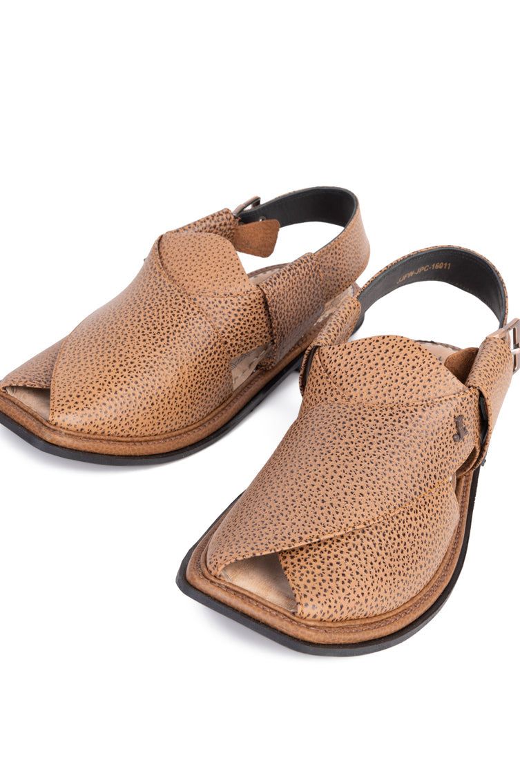 Plain Mustard Peshawari Chappal - J. Junaid Jamshed