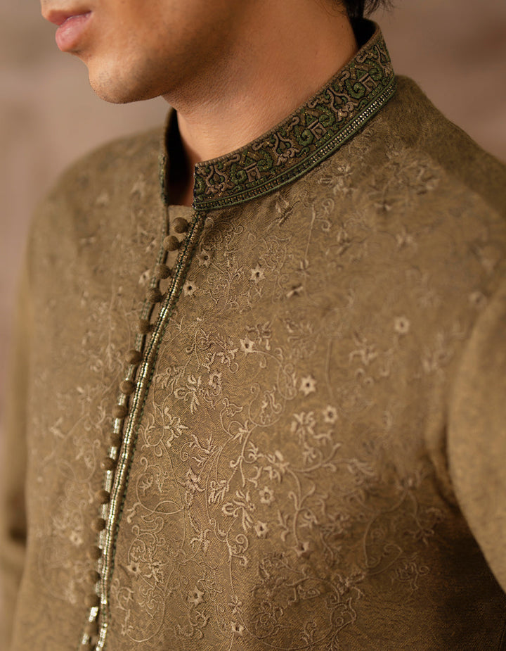 Blended Green Special Kurta - J. Junaid Jamshed