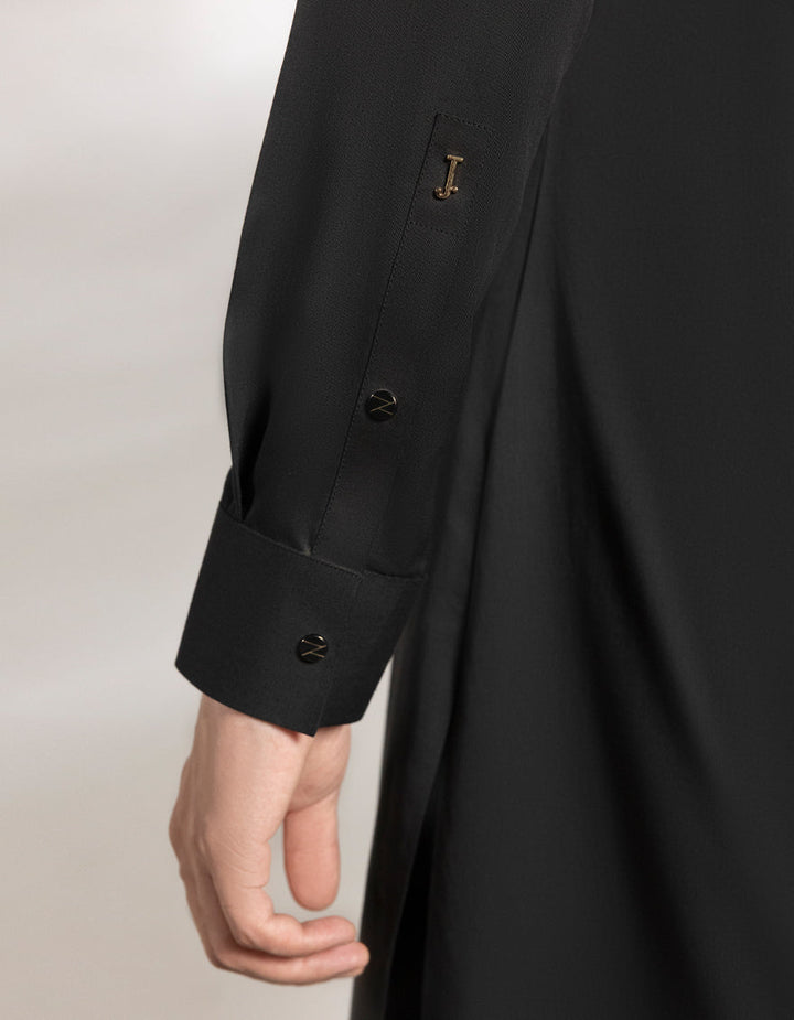 Blended Black Kurta Trouser - J. Junaid Jamshed