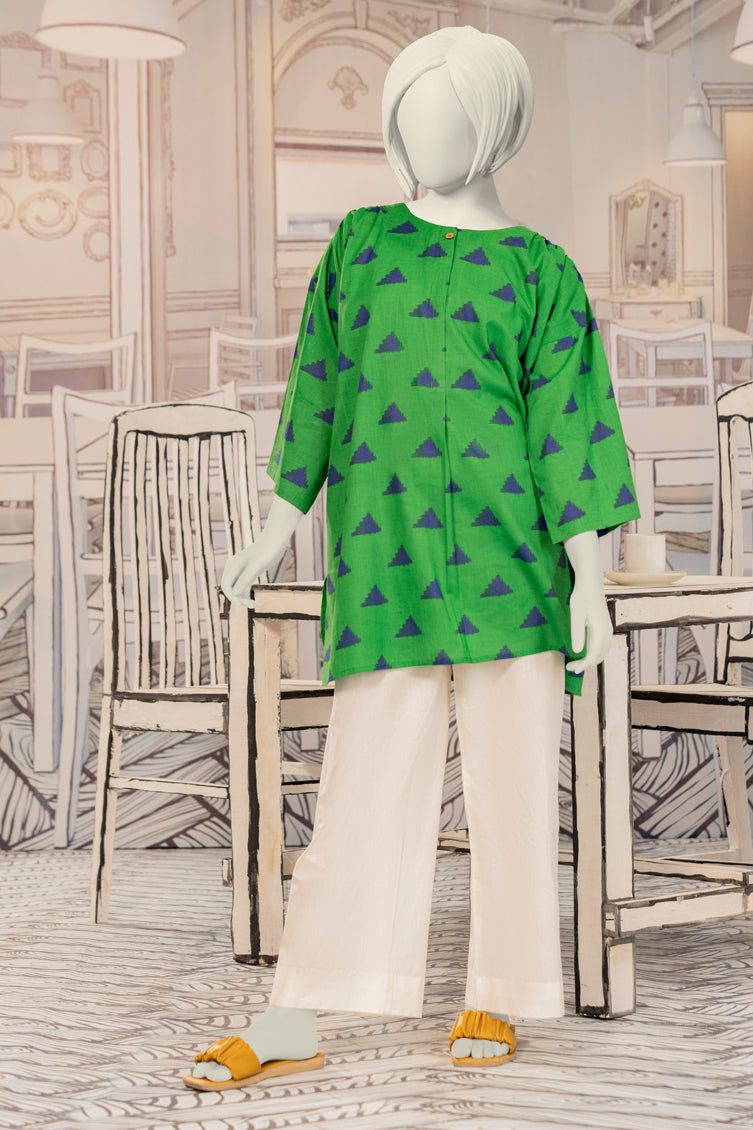 Cambric Green Kurti - J. Junaid Jamshed