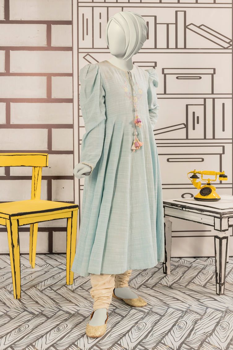 Khaddar Turquoise Kurti - J. Junaid Jamshed