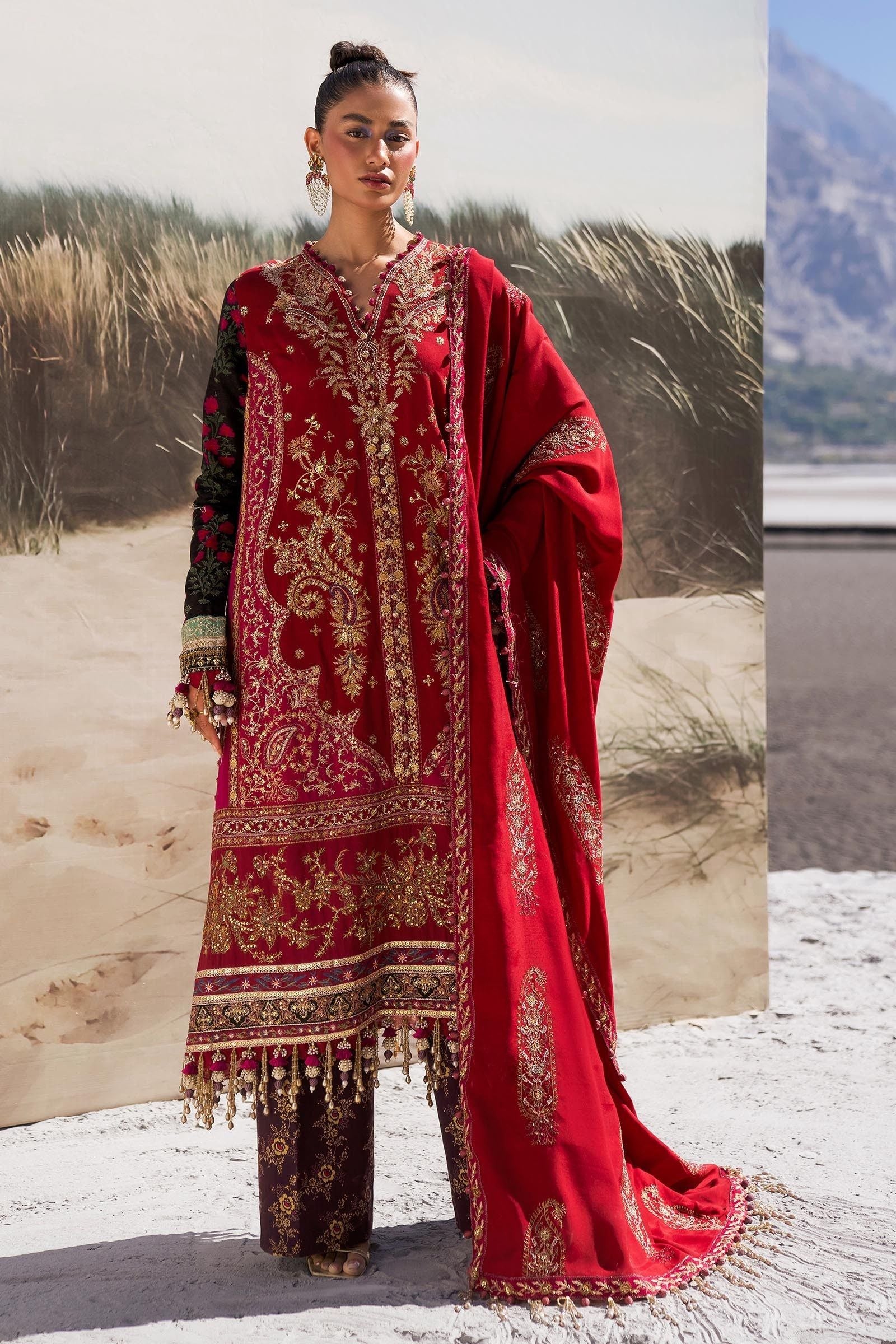 Design 2A - Sana Safinaz Winter Luxury Stitched Collection – Janan