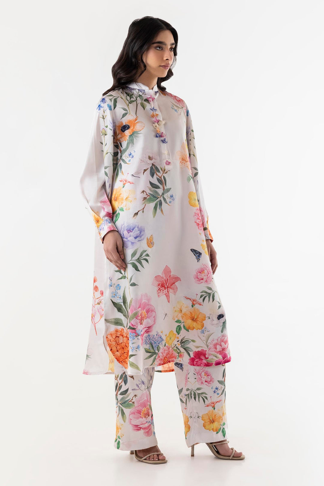 Poly Satin Multi Stitched Suit - Sana Safinaz