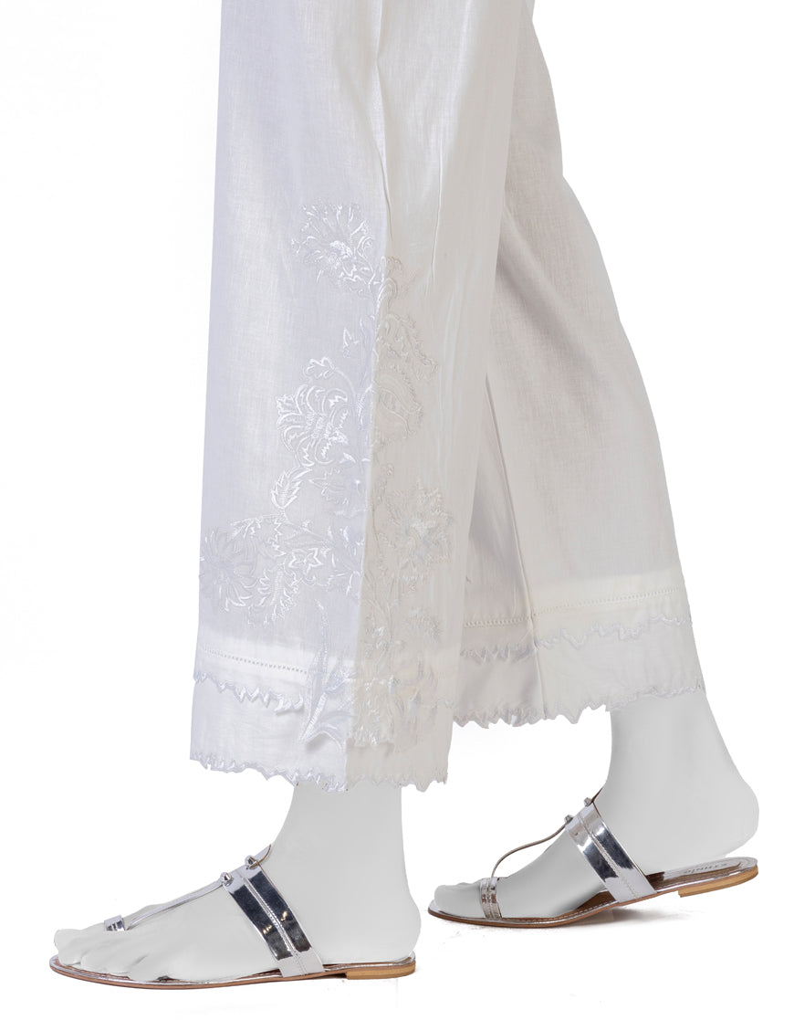 Dyed White Trouser - J. Junaid Jamshed
