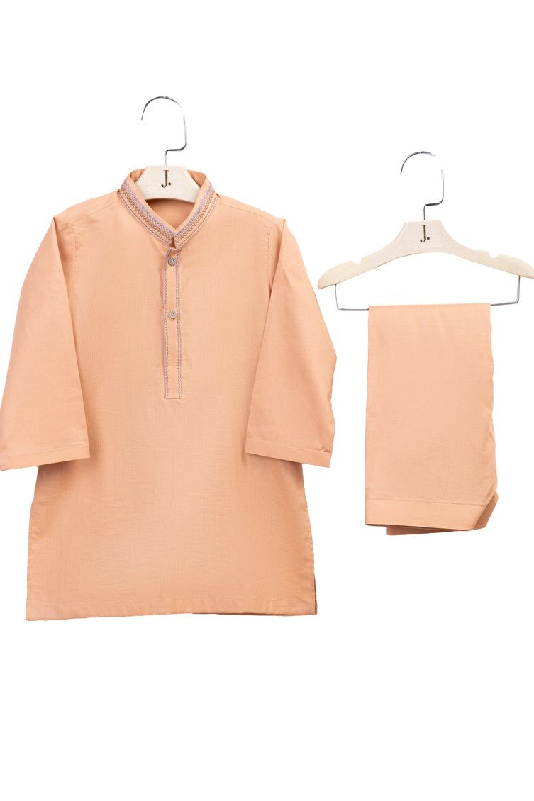 Cotton Orange Shalwar Kameez - J. Junaid Jamshed