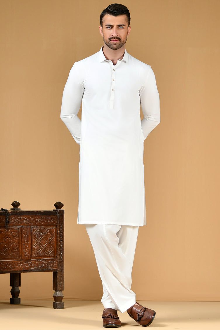 J.Junaid Jamshed Shalwar Kameez Pakistani Designer Off-White main image 1