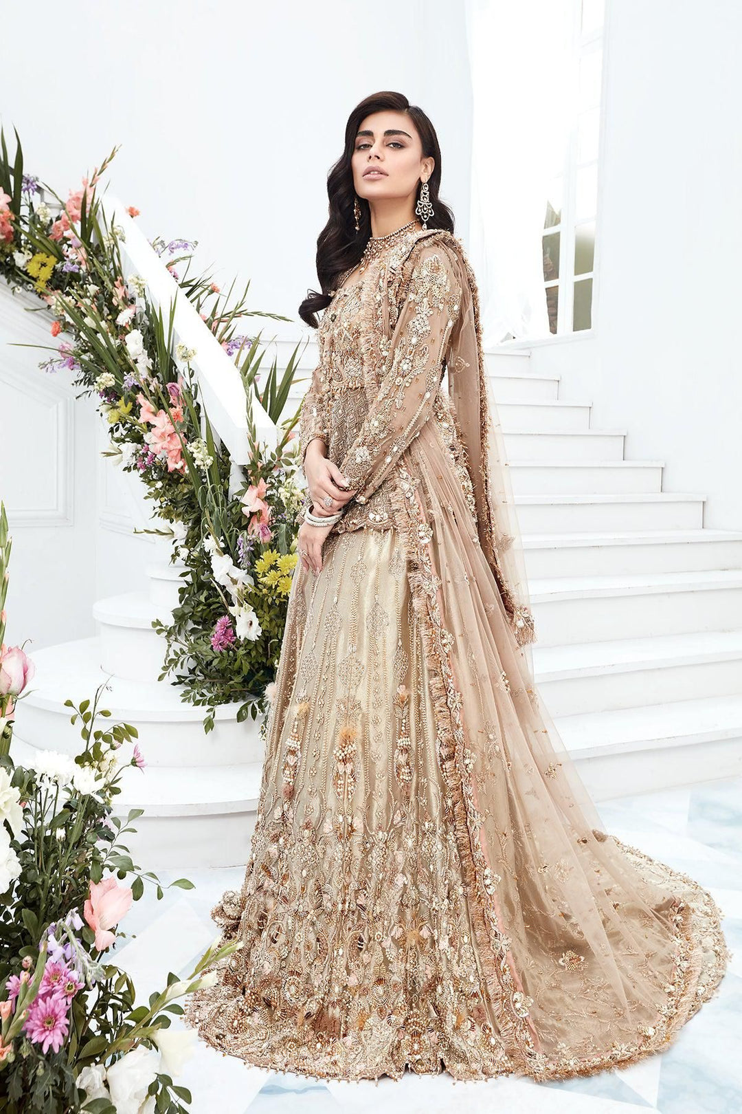 Mink Peplum with Lehnga