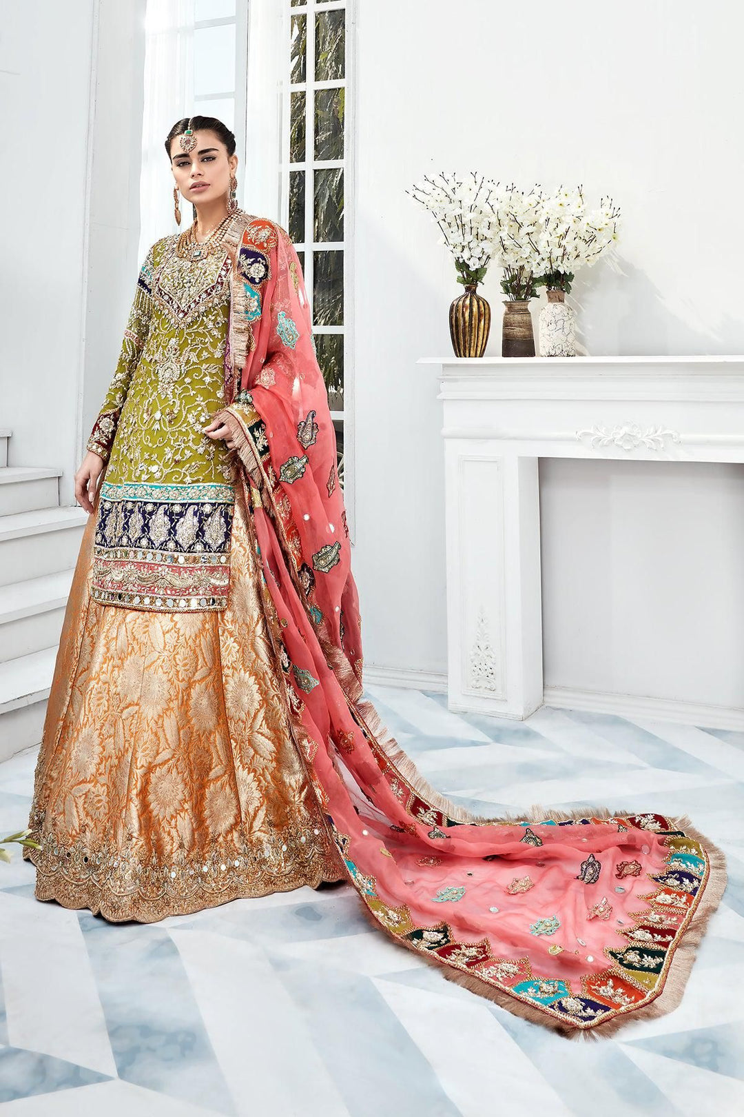 Mehndi Green Gharara