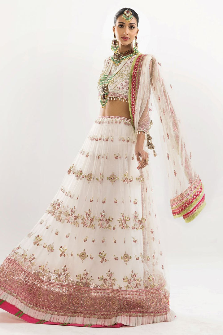 Net Off White 3 Piece Suit - Lawn