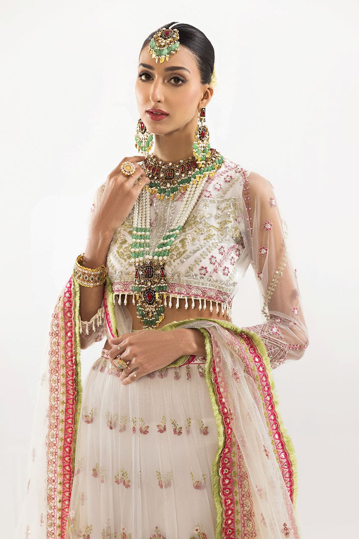 Net Off White 3 Piece Suit - Lawn