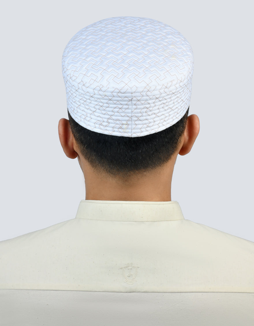 Blended White Cap - J. Junaid Jamshed