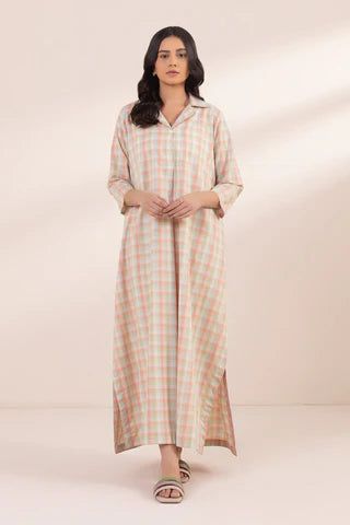 Yarn Dyed Pink Stitched Suit - Sapphire