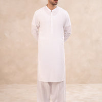 Cotton White Shalwar Kameez - Almirah