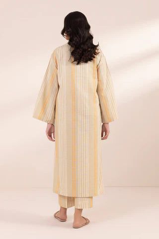 Yarn Dyed Beige Stitched Suit - Sapphire