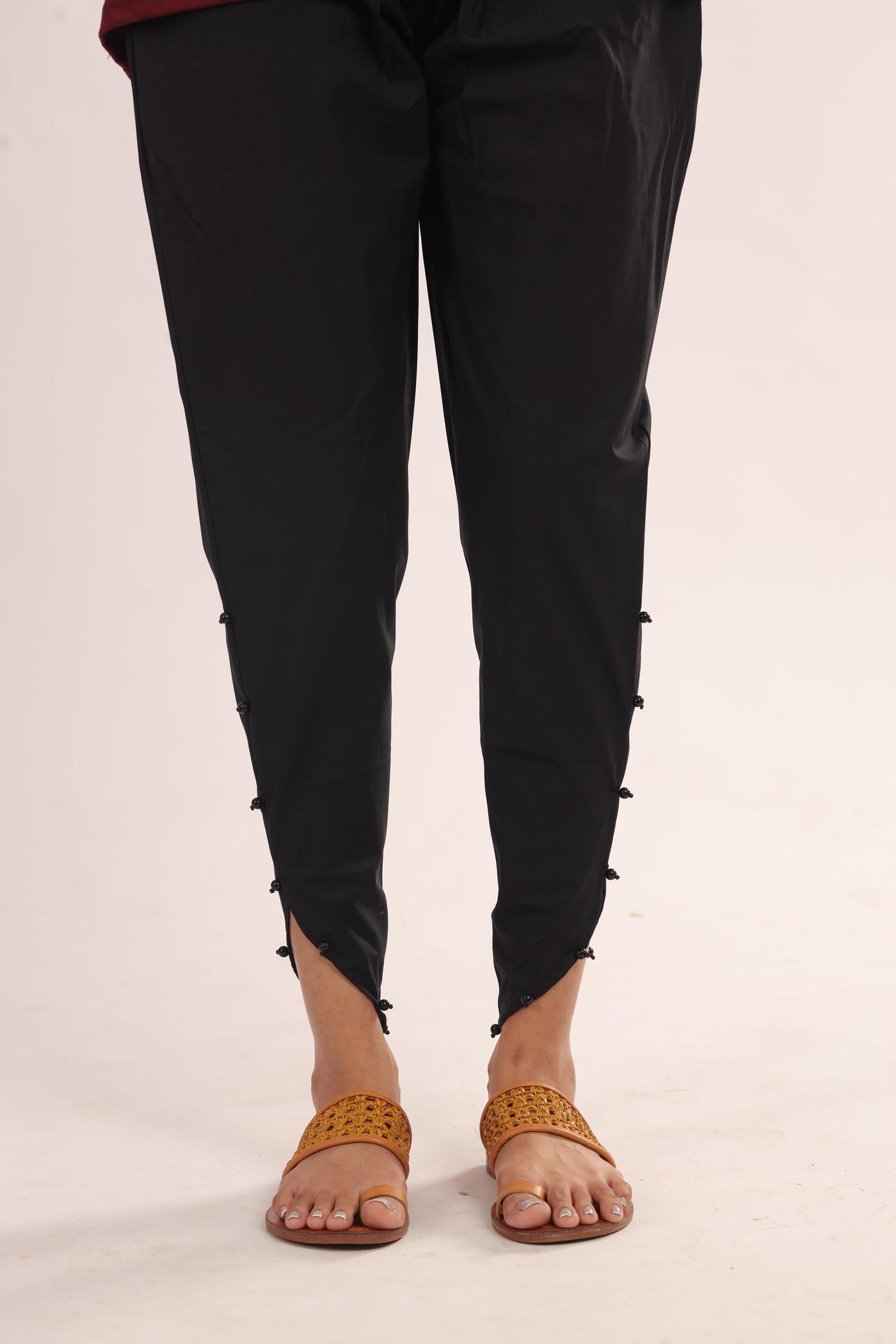 Cotton Black Trouser - Stonez