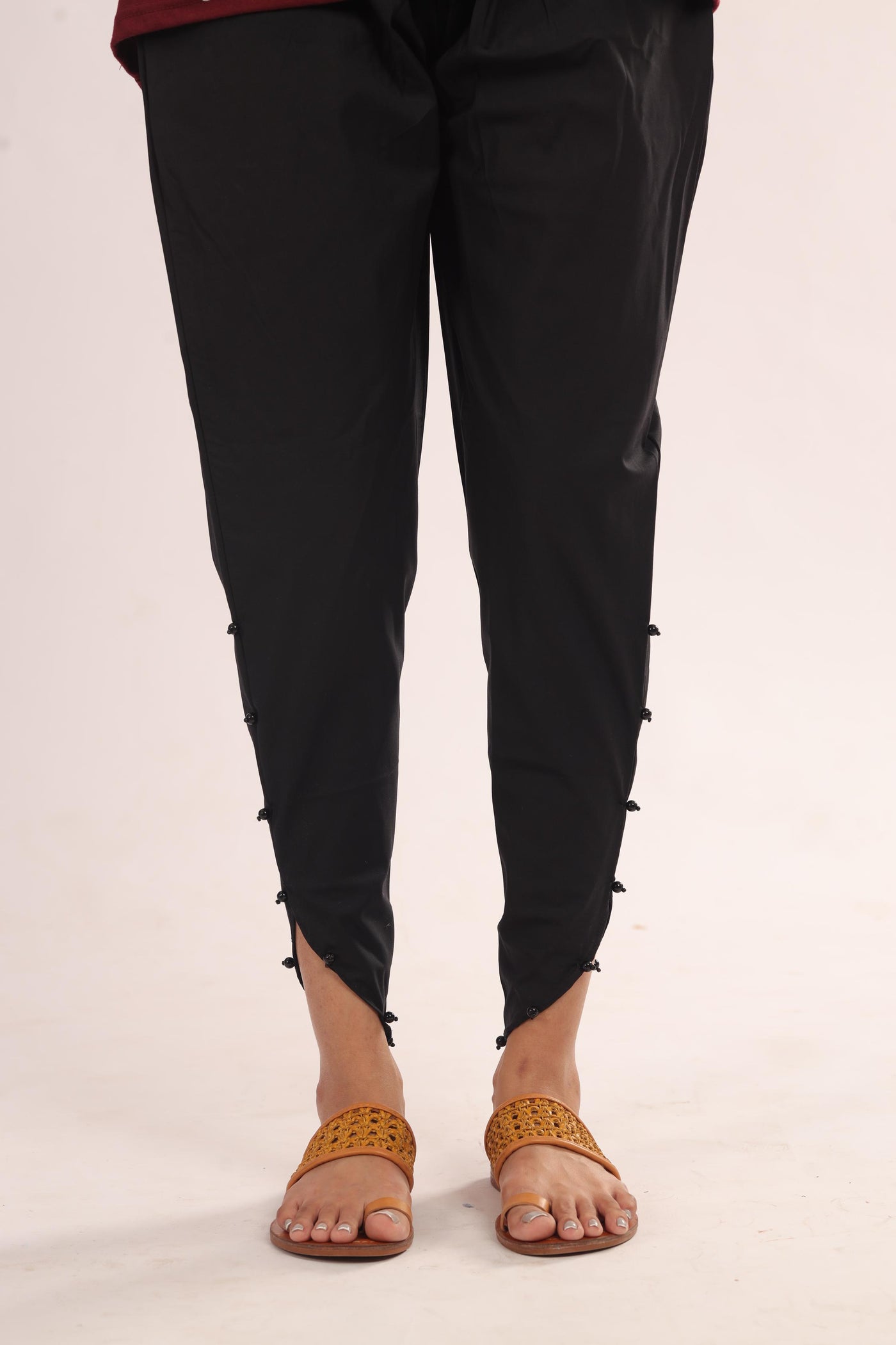 Cotton Black Trouser - Stonez