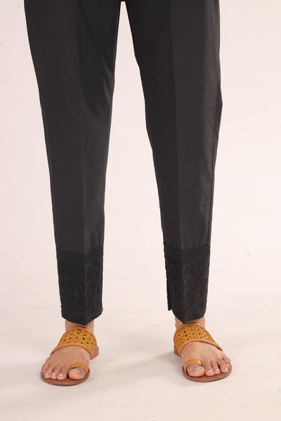 Cotton Black Trouser - Stonez