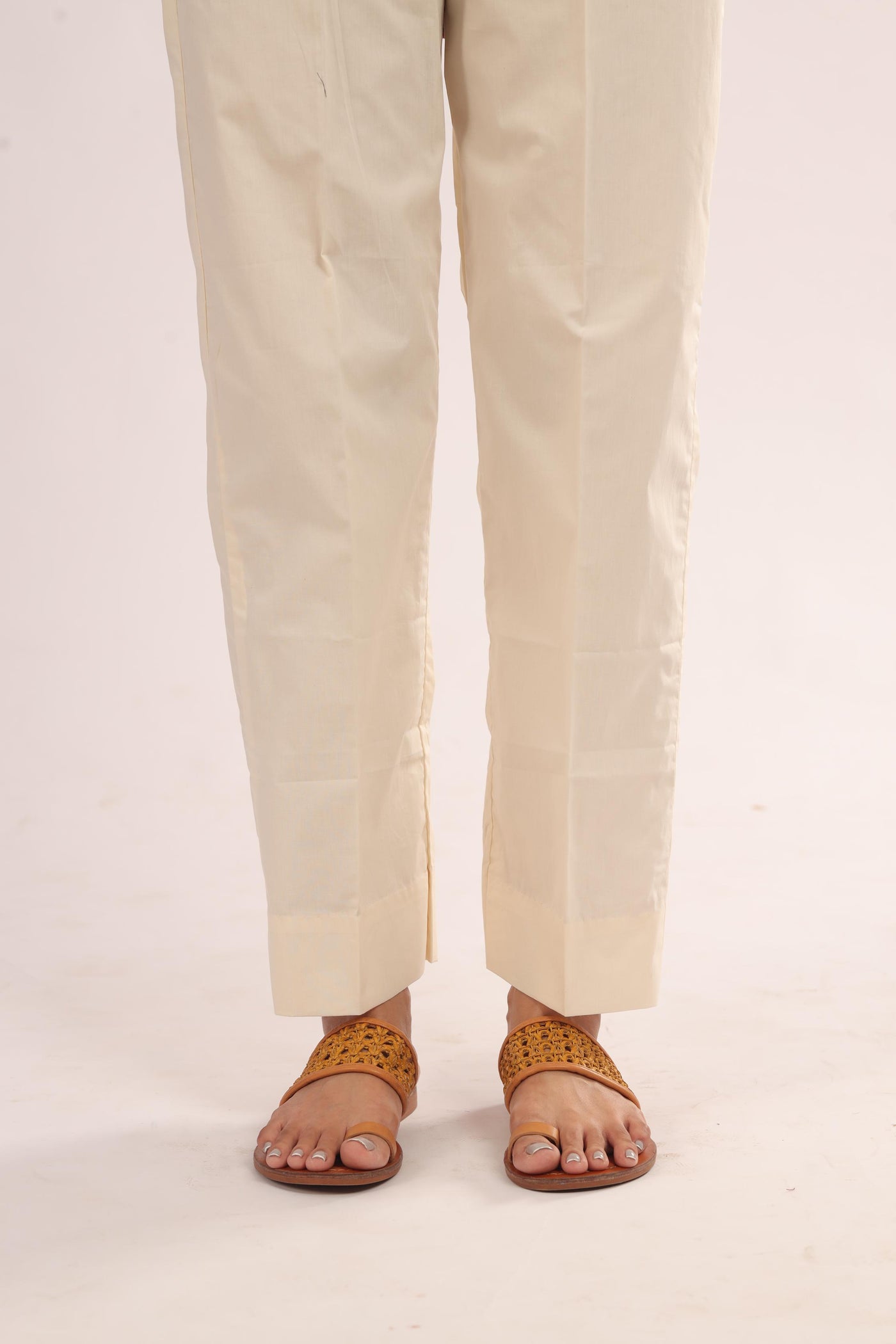 Cotton Beige Trouser - Stonez