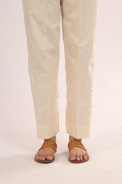 Cotton Beige Trouser - Stonez